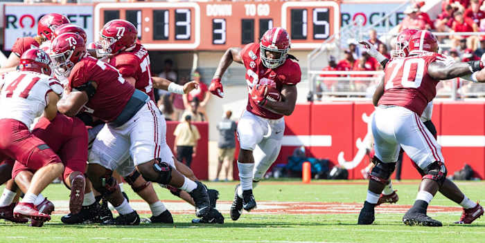 Najee Harris against New Mexico State
